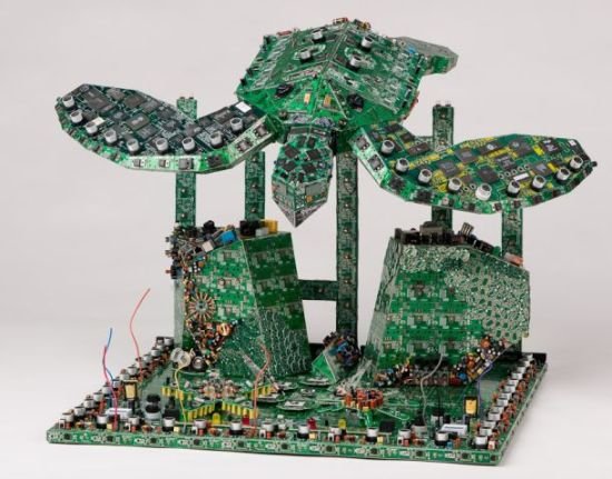turtle made from PCBs